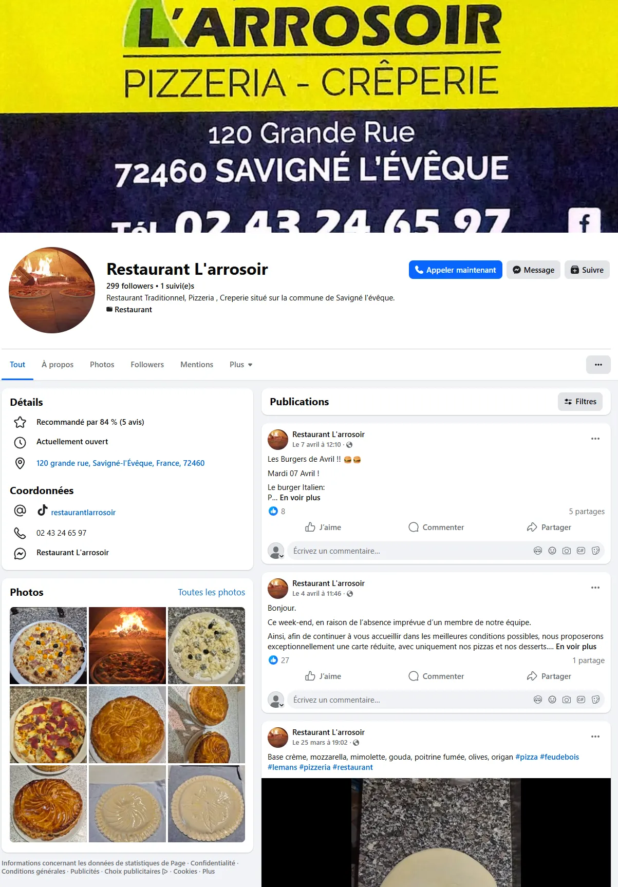 Page Facebook L'Arrosoir